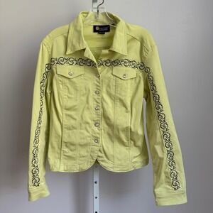 Christine Alexander Rhinestone Rodeo Western Jacket sz M Button Front